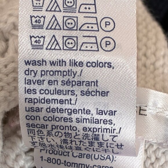 Tommy Hilfiger Colorblock Sweater Womens XS Red White Blue Logo Fisherman Knit - Picture 7 of 8